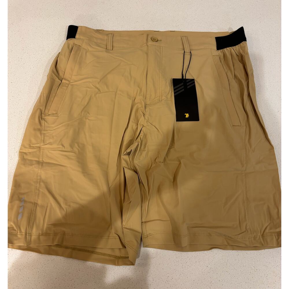 Tan Shorts with elastic band size US 36 mens